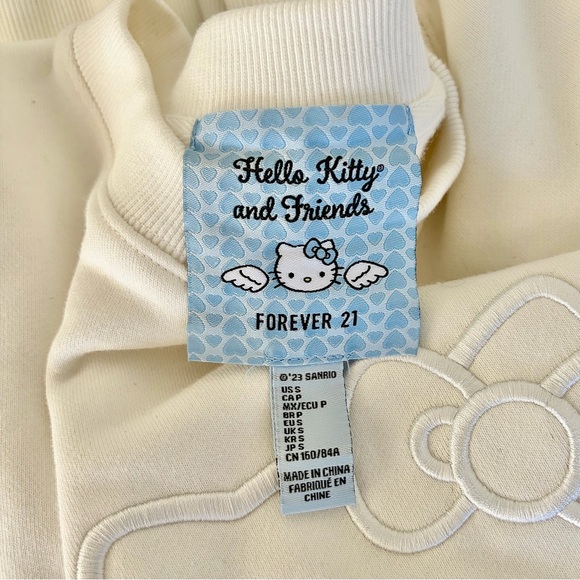 Forever 21 Angel HELLO KITTY Embroidered Pullover, Adult Small NWOT 🐱🪽 - Picture 7 of 7